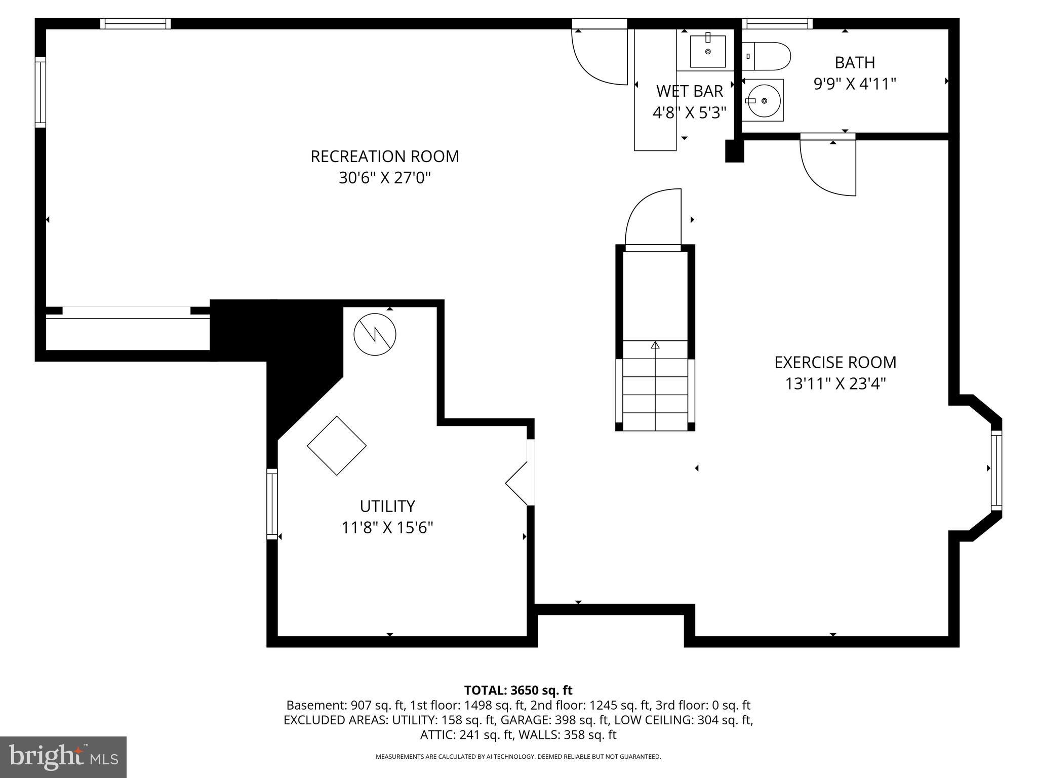 5514 Boxhill Lane Baltimore, MD 21210 - Photo 46 of 46 Basement floor plan