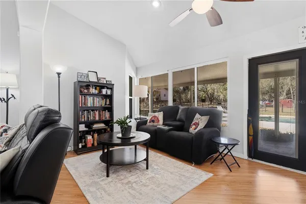 a view of swimming pool with an ocean view