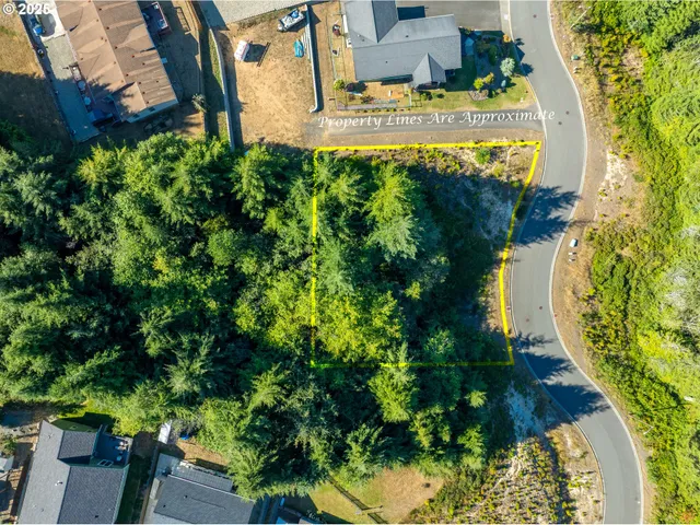 a aerial view of a house with a yard and swimming pool