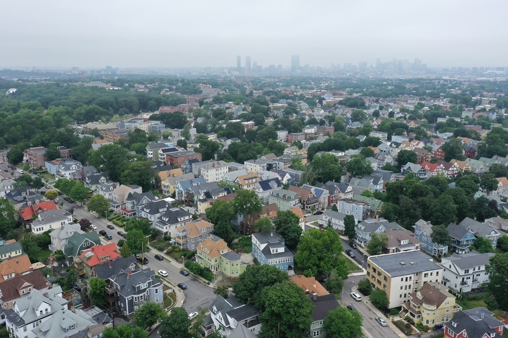 61 Charlotte Street, Unit 2 Boston, MA 02121 - Photo 35 of 36 an aerial view of a city with lots of residential buildings