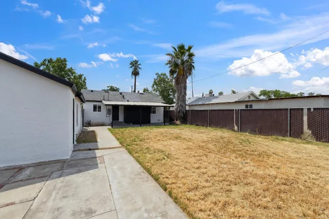 a view of a house with a patio