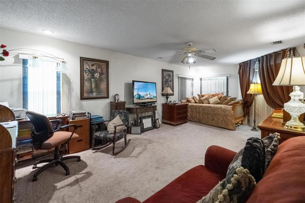 1245 Curlew Road Dunedin, FL 34698 - Photo 14 of 42 a living room with furniture projector and a flat screen tv