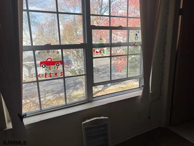 a view of outdoor space with a window