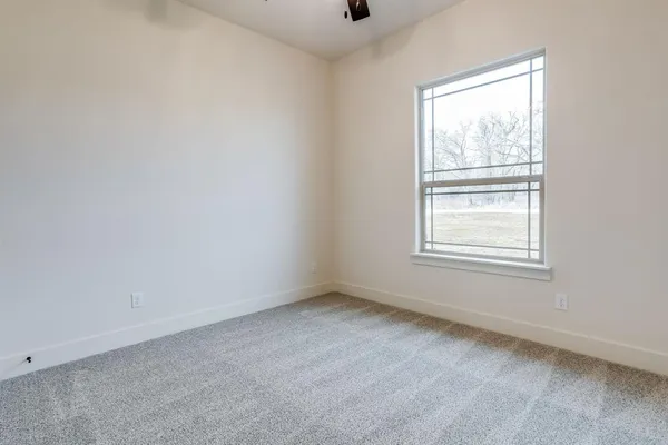 an empty room with a window