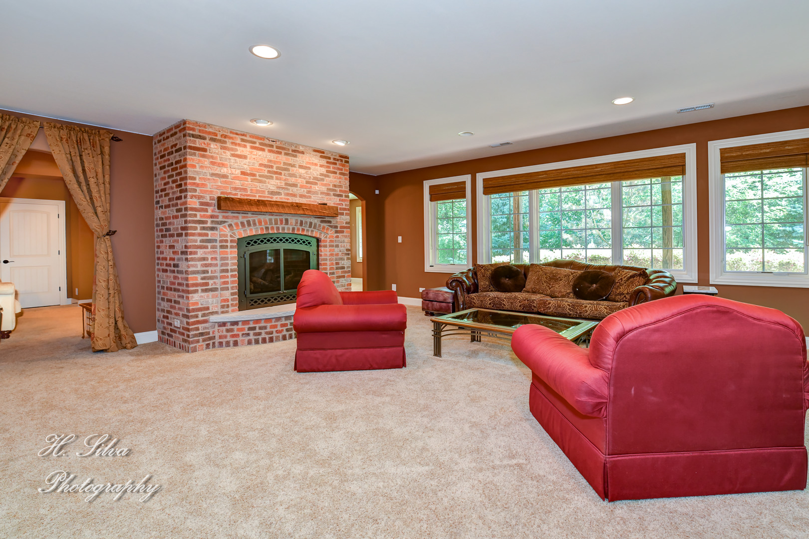 11 Covington Court Algonquin, IL 60102 - Photo 28 of 51 a living room with furniture fireplace and floor to ceiling windows