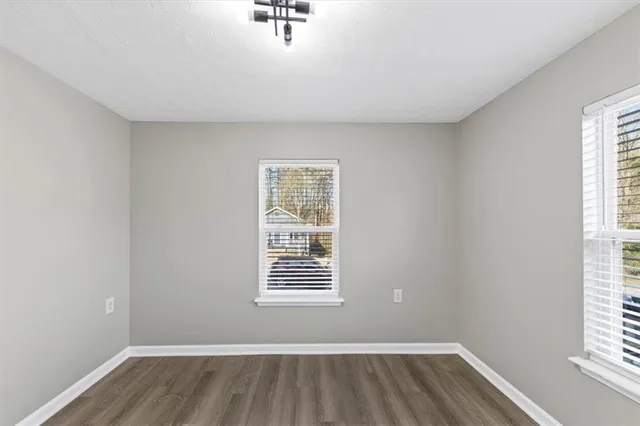 an empty room with a window