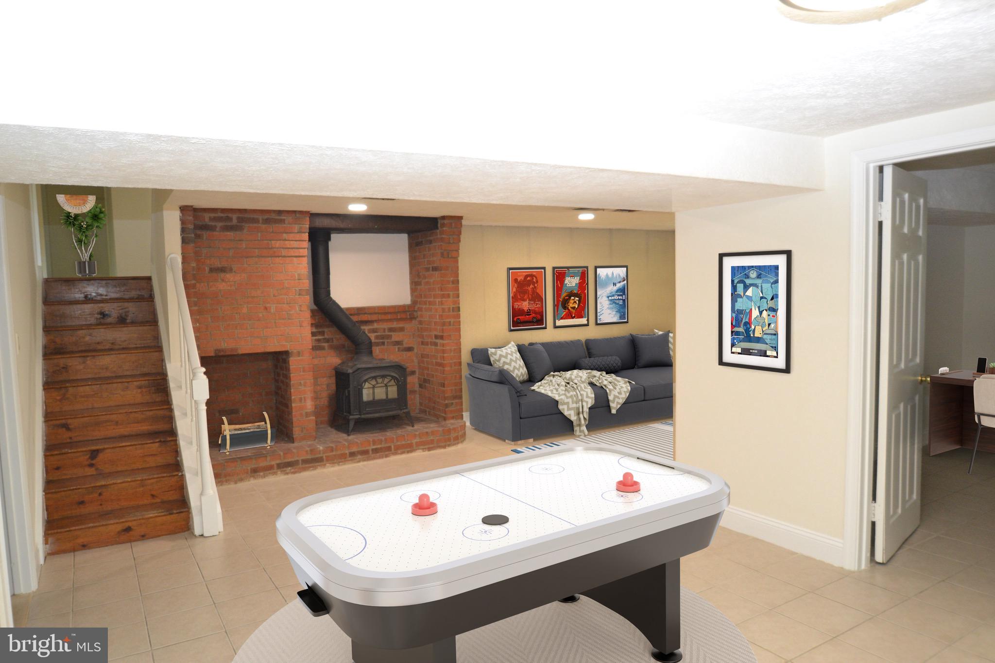 1600 Chain Bridge Road McLean, VA 22101 - Photo 28 of 35 Basement Rec Room - Virtually Staged