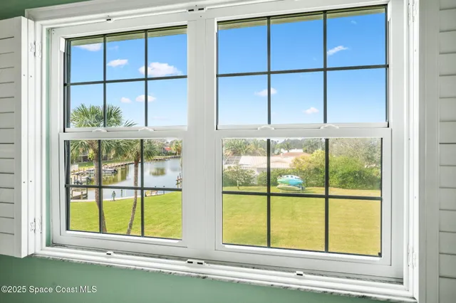 a view of a window in a room