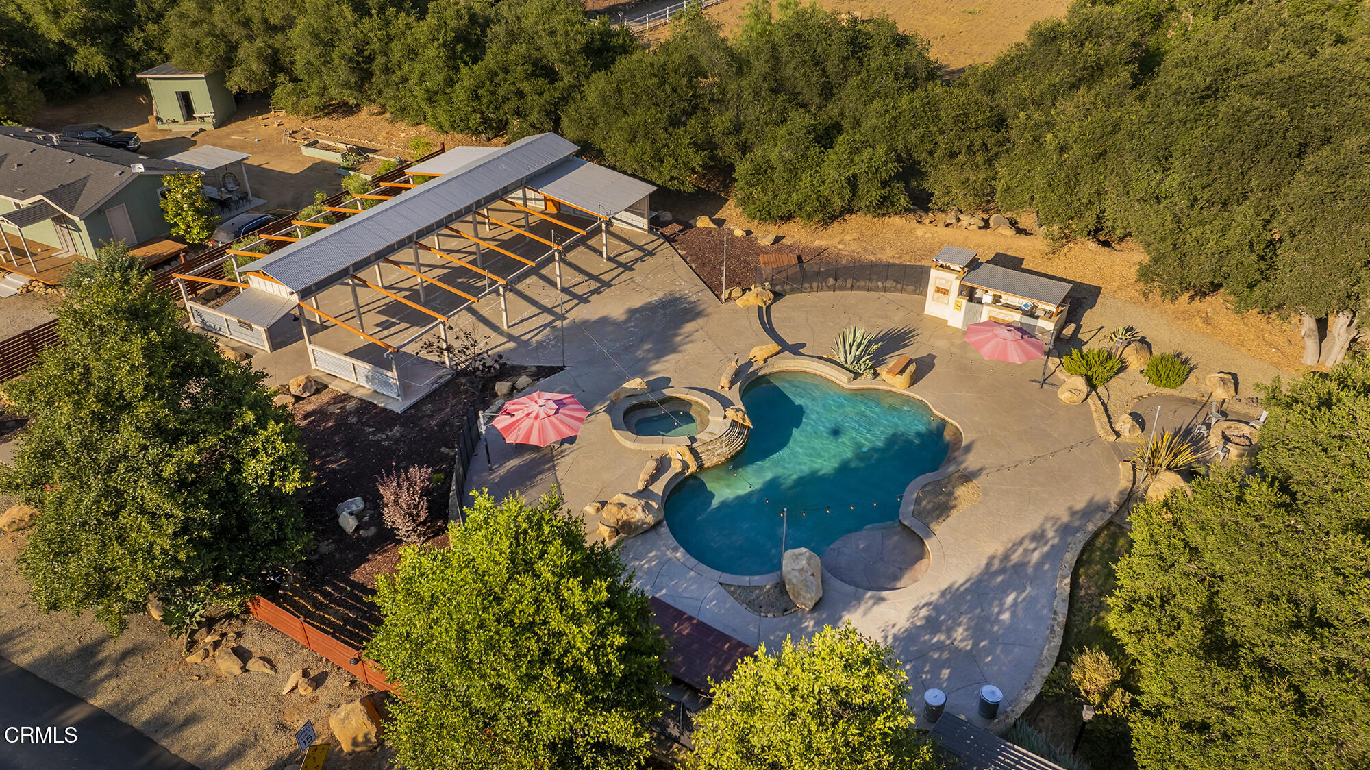 12475 Christmas Tree Road Ojai, CA 93023 - Photo 38 of 50 an aerial view of a house with a yard and garden