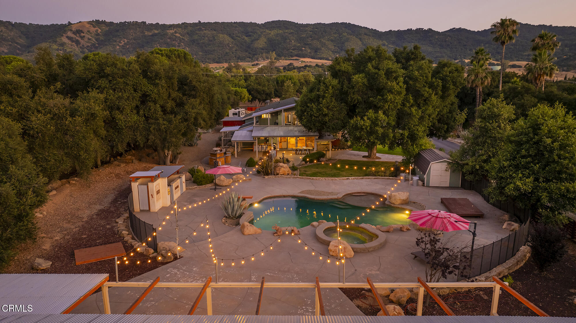 12475 Christmas Tree Road Ojai, CA 93023 - Photo 44 of 50 an aerial view of a house with a garden