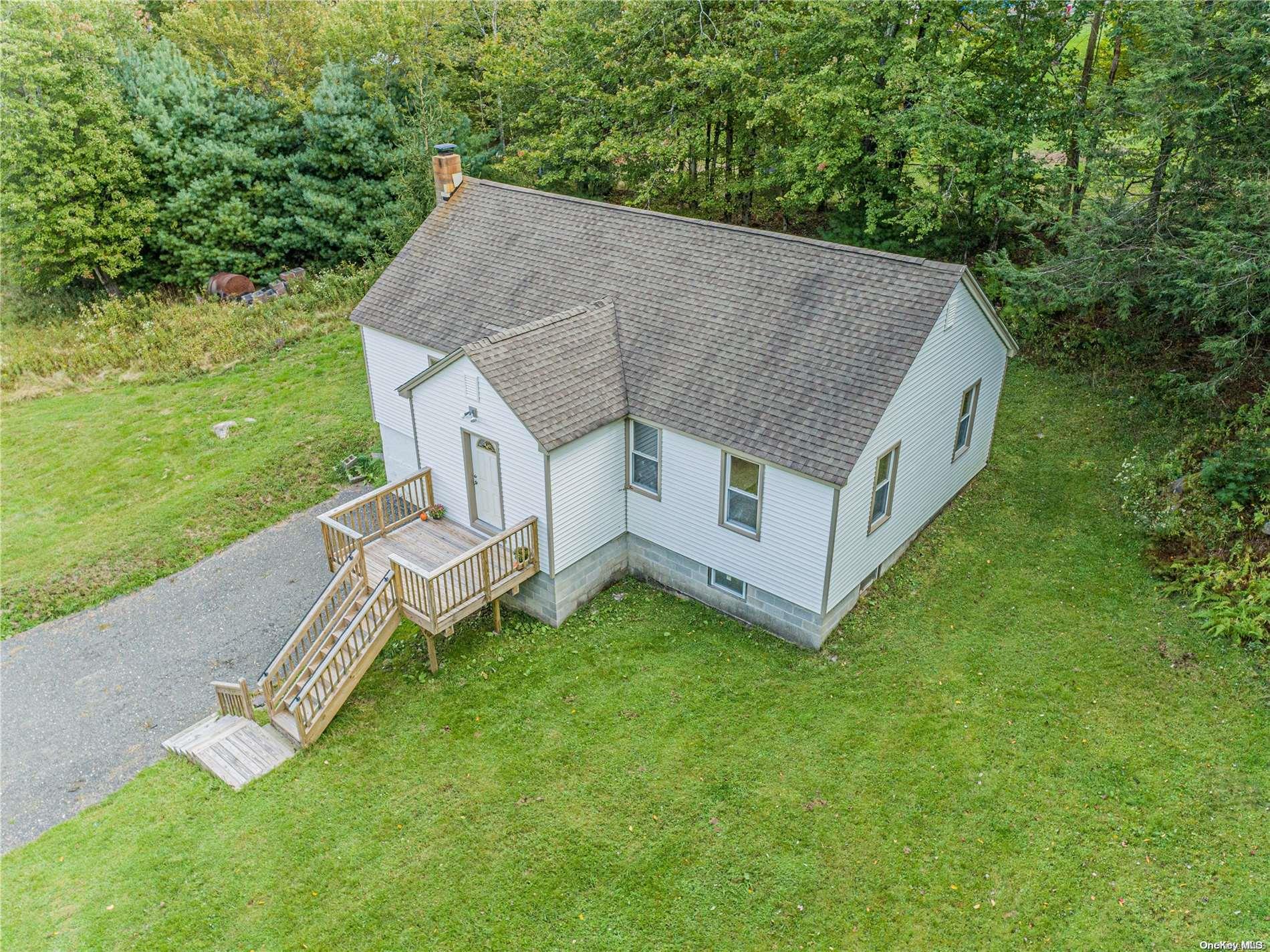 Aerial view of the house