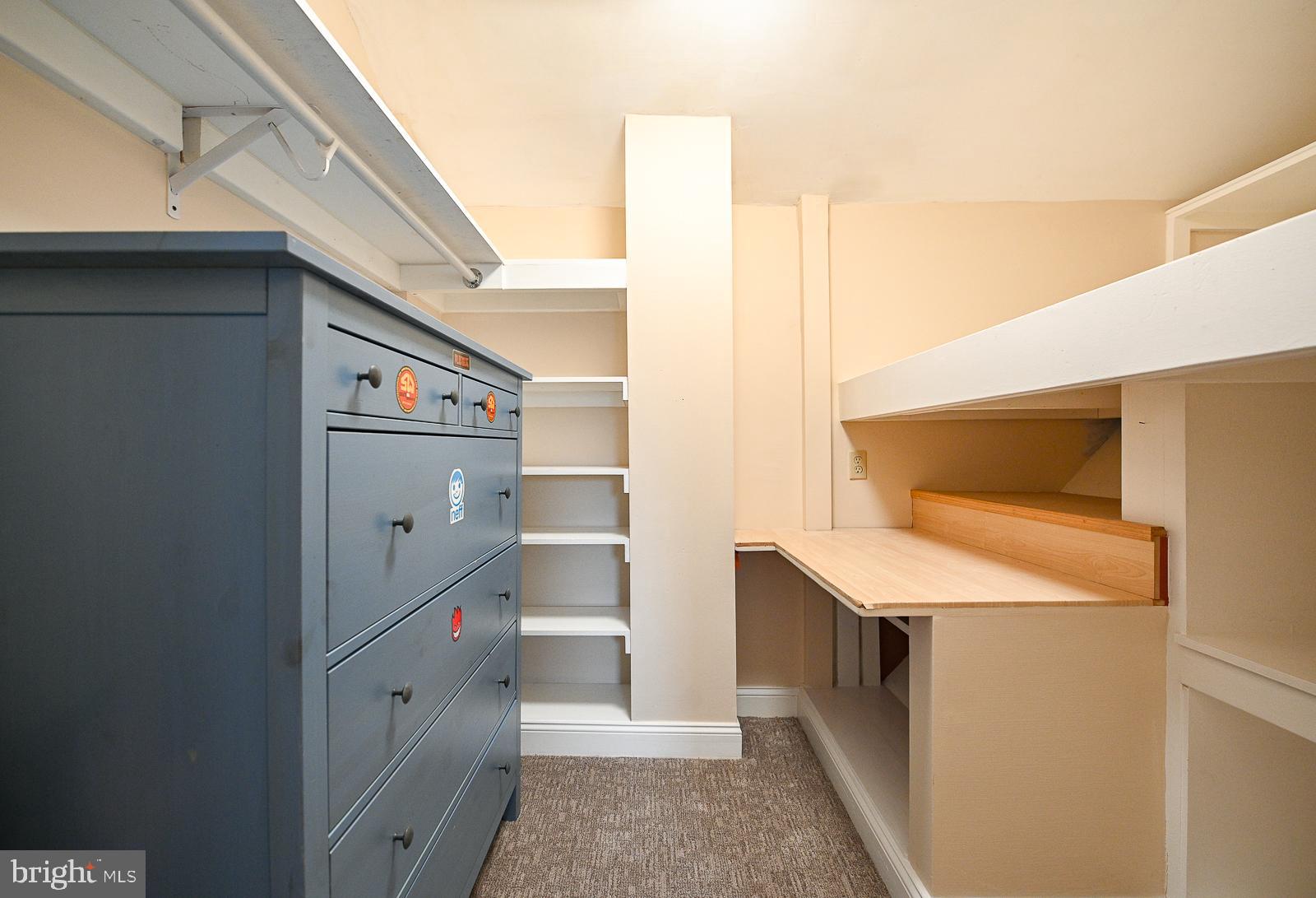 112 Congress Avenue Springfield, PA 19064 - Photo 22 of 28 Second Bedroom Closet/Room with Desk and Storage