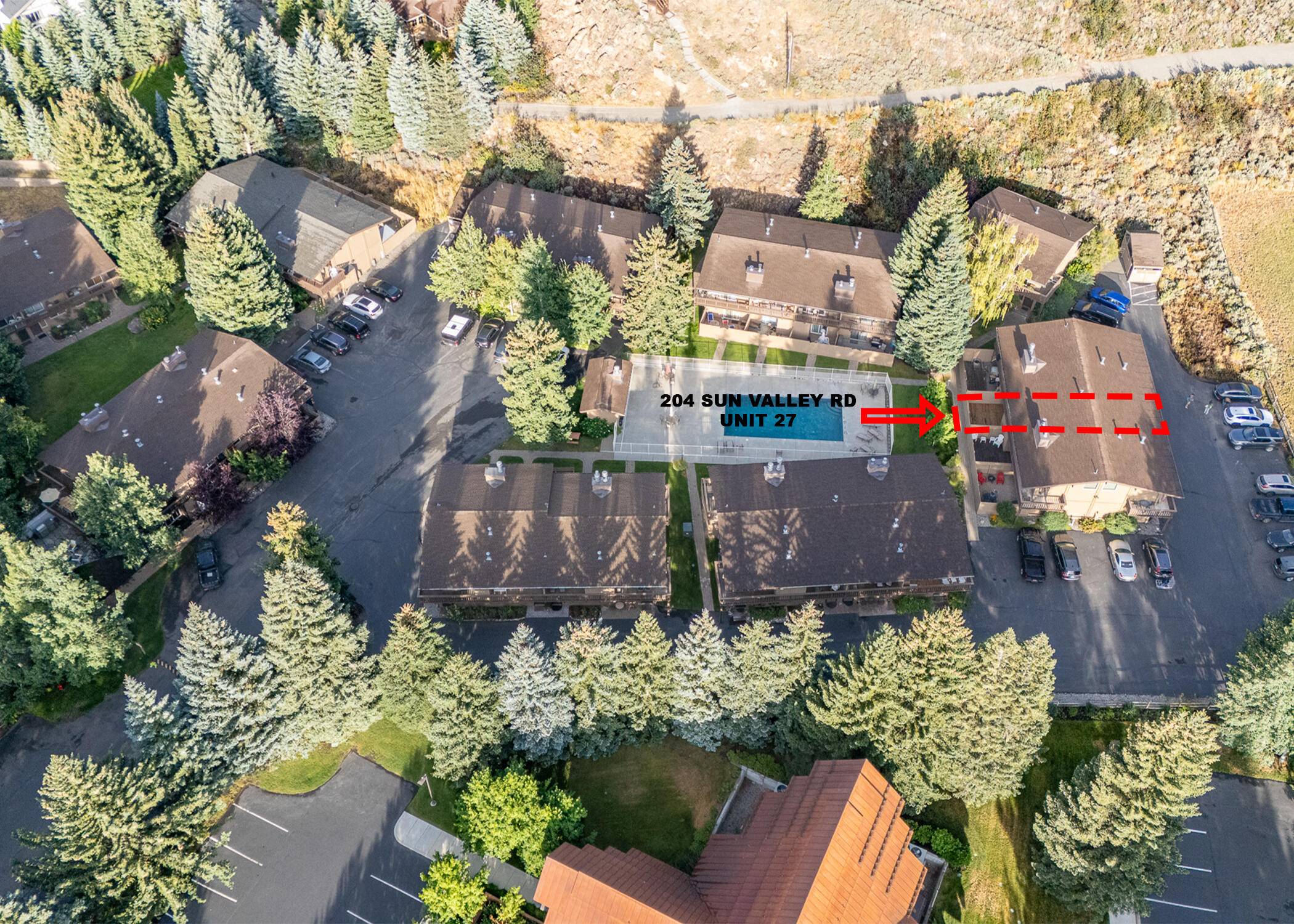 204 Sun Valley Road, Unit 27 Sun Valley, ID 83353 - Photo 41 of 42 204 Sun Valley Rd Unit 27 Drone 1