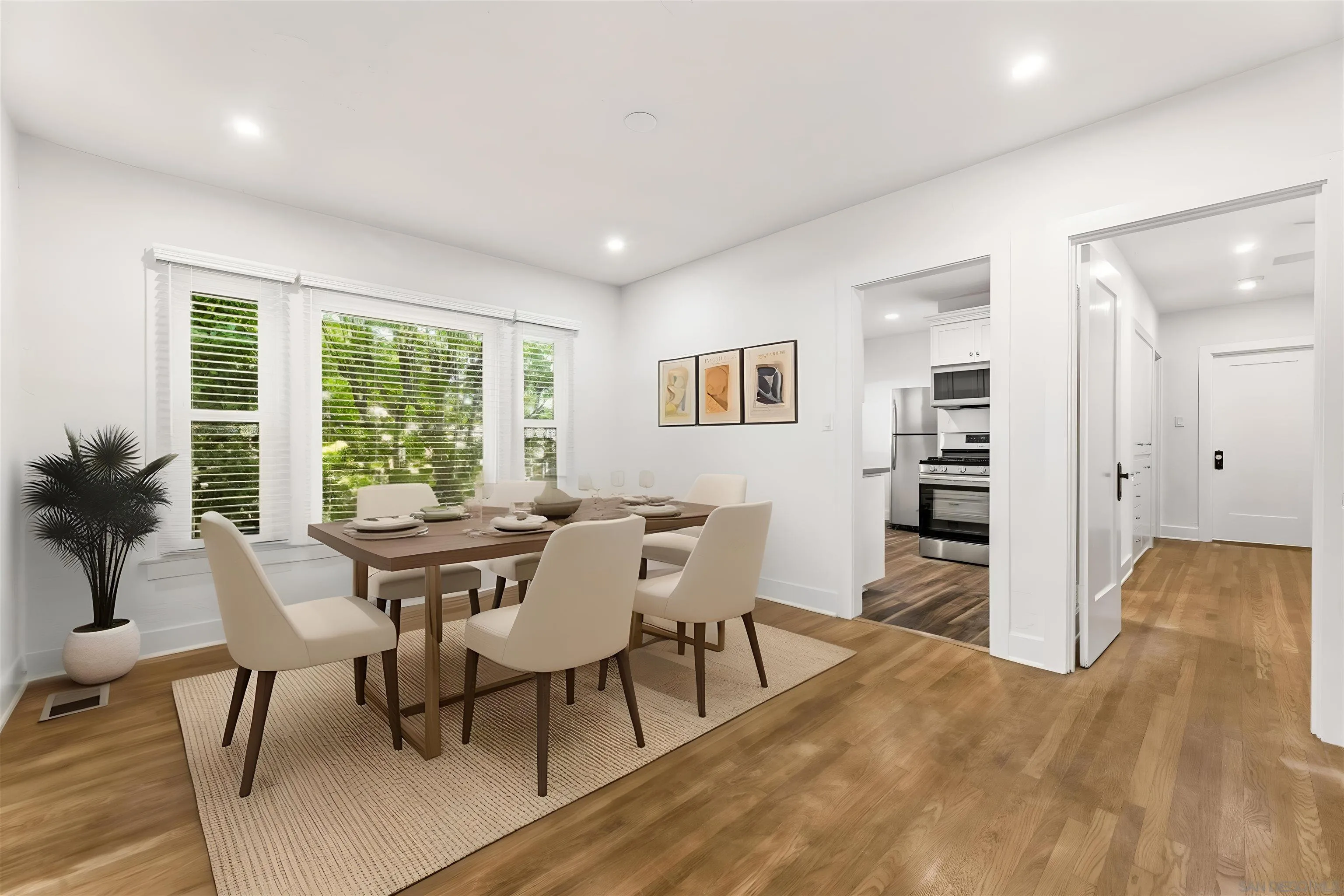 915 North Kenneth Road Burbank, CA 91501 - Photo 6 of 7 a view of a dining room with furniture window and wooden floor