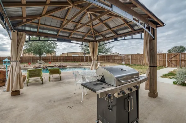 a view of an outdoor space with seating