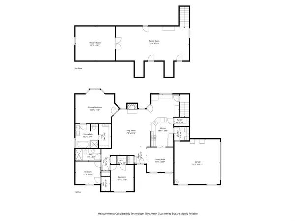 a picture of a bathroom with a wall painting and a sign