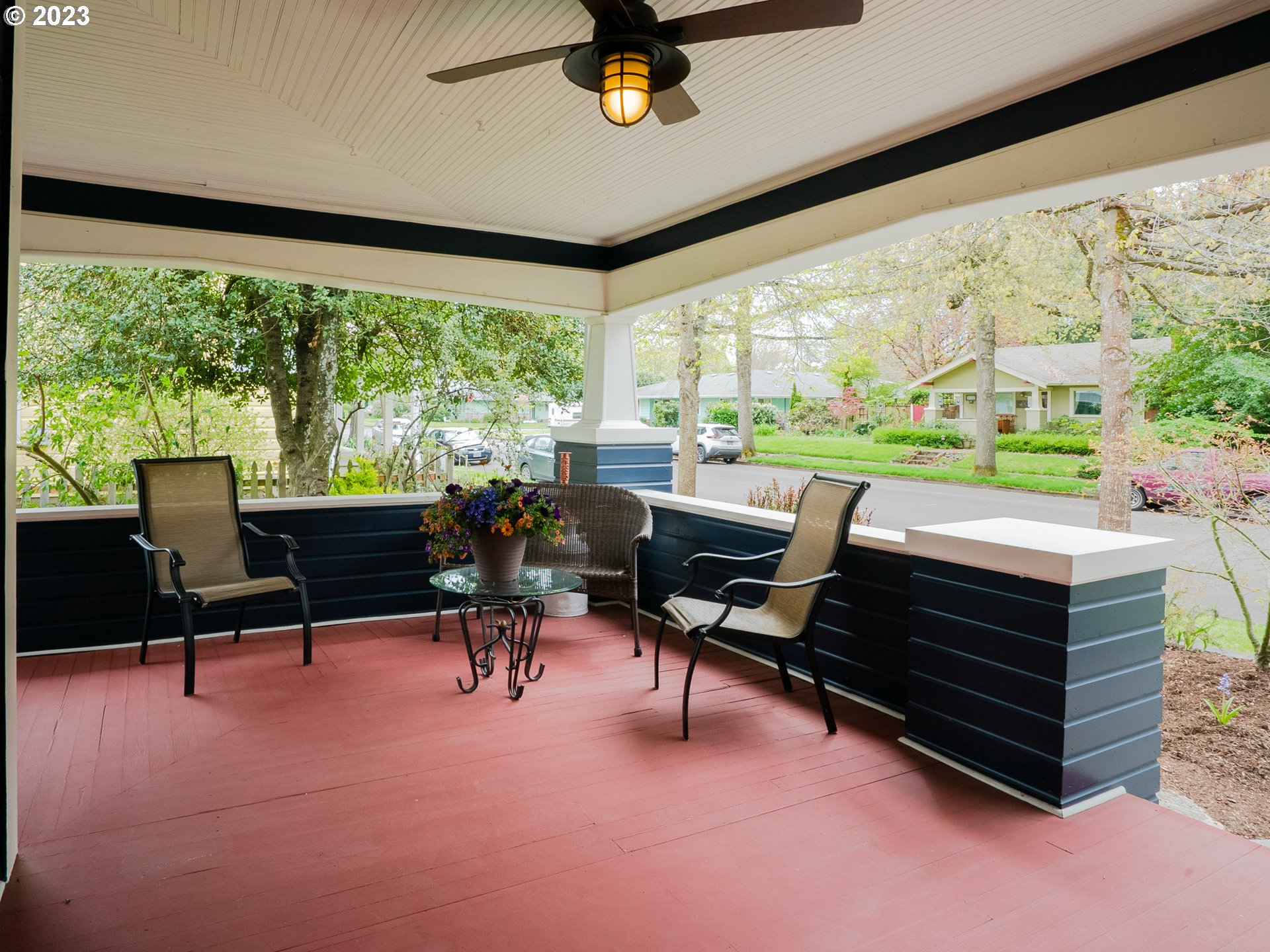 724 D Street Springfield, OR 97477 - Photo 4 of 36 a view of a patio with a table chairs and a two chair