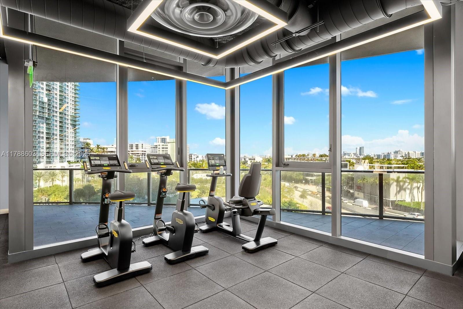 500 Alton Road, Unit 1105 Miami Beach, FL 33139 - Photo 36 of 69 a view of a room with gym equipment