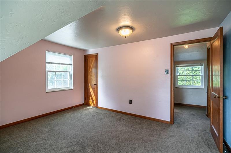 915 Wible Run Road Pittsburgh, PA 15209 - Photo 16 of 25 Bedroom with Newer Lighting, Windows and Carpet