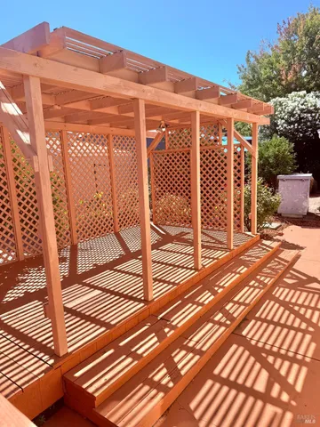 a balcony view with a outdoor space