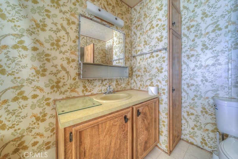 55743 Mitchell Road Anza, CA 92539 - Photo 21 of 46 a bathroom with a sink and a mirror