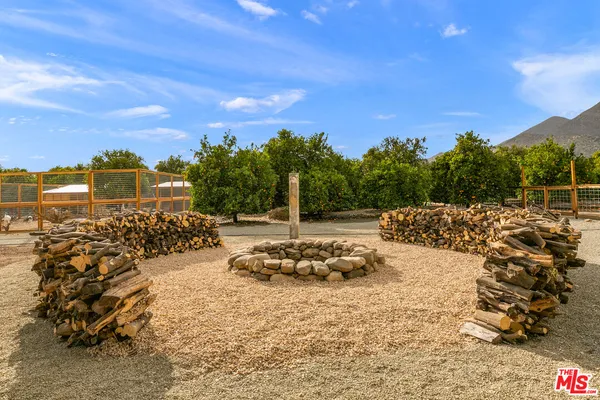 a view of an outdoor space with mountain view
