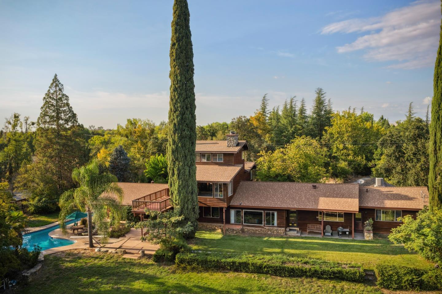 a aerial view of a house