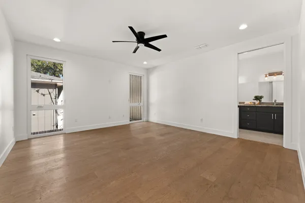 a view of a livingroom with a furniture
