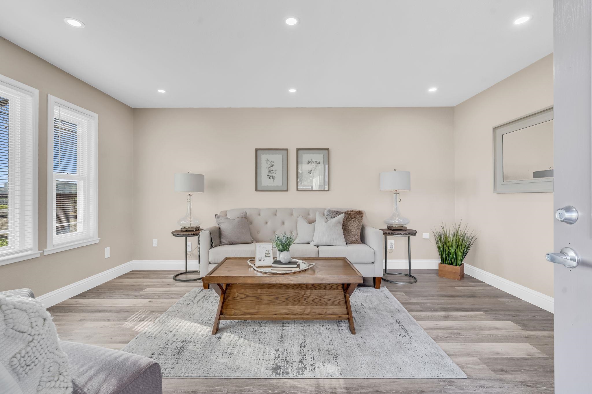 1660 Sunset Road Brentwood, CA 94513 - Photo 5 of 45 Living area with recessed lighting and light wood-type flooring