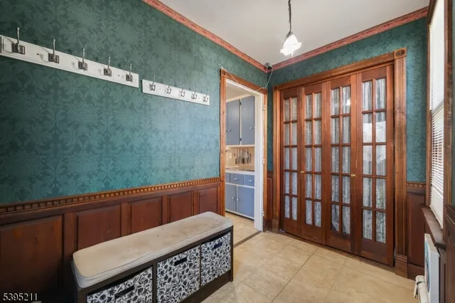 a view of a hallway with entryway