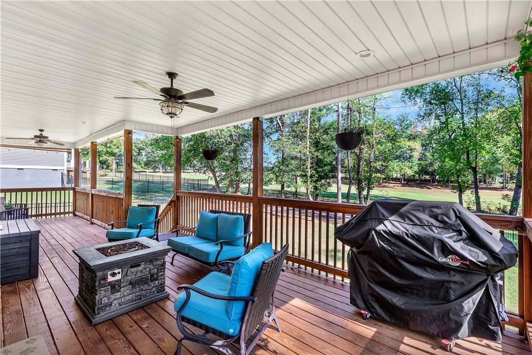 3004 Cobbs Way Anderson, SC 29621 - Photo 28 of 46 A spacious covered deck overlooks the serene wooded yard.