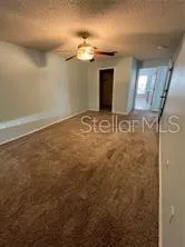 a view of a livingroom with a bathroom