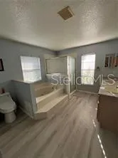 a bathroom with a sink a toilet and a tub