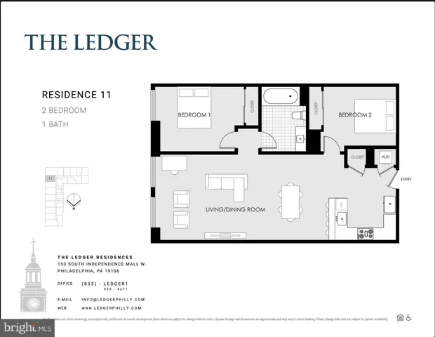 $3,195 | 150 South Independence Mall West, Unit 1011, Philadelphia, PA 19106