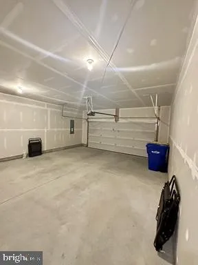 a view of a garage with furniture