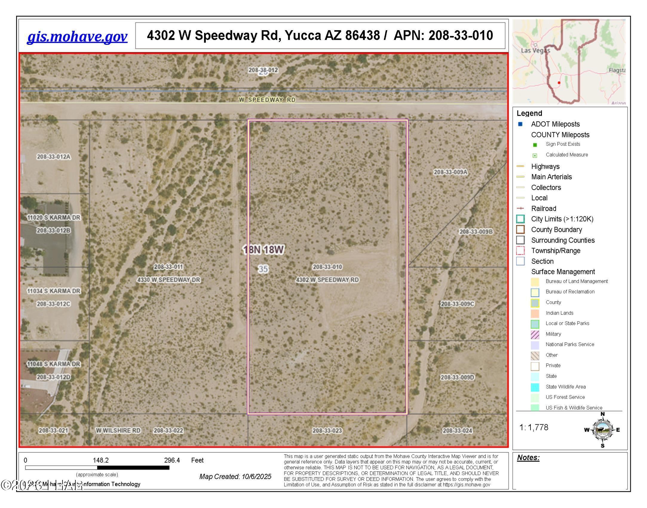 4302 West Speedway Road Yucca, AZ 86438 - Photo 45 of 55 Lot next door also available. Septic system installed.