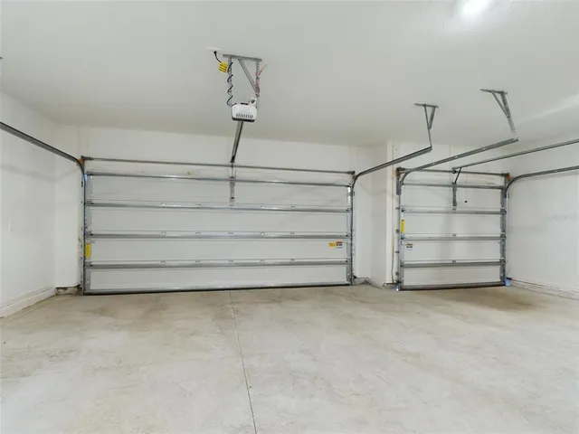 a view of an empty garage