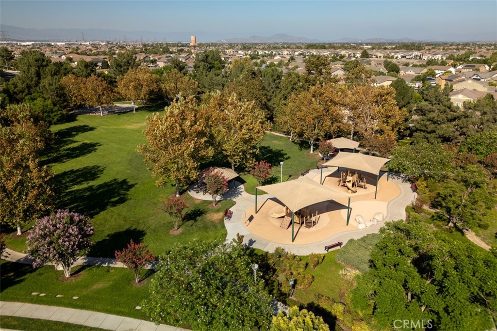14977 Brooktree Street Eastvale, CA 92880 - Photo 27 of 34 an aerial view of residential houses with outdoor space