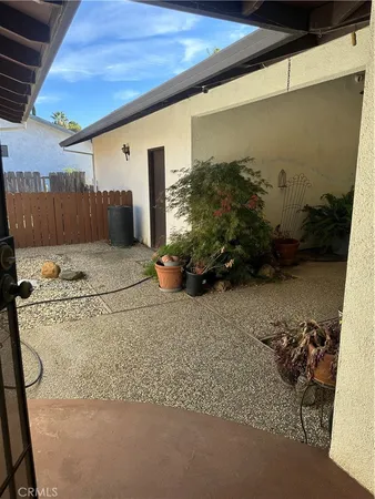 a view of a garage