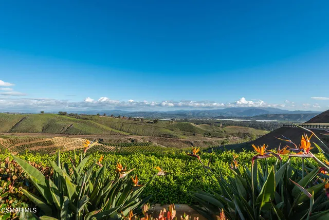 an outdoor space with seating space