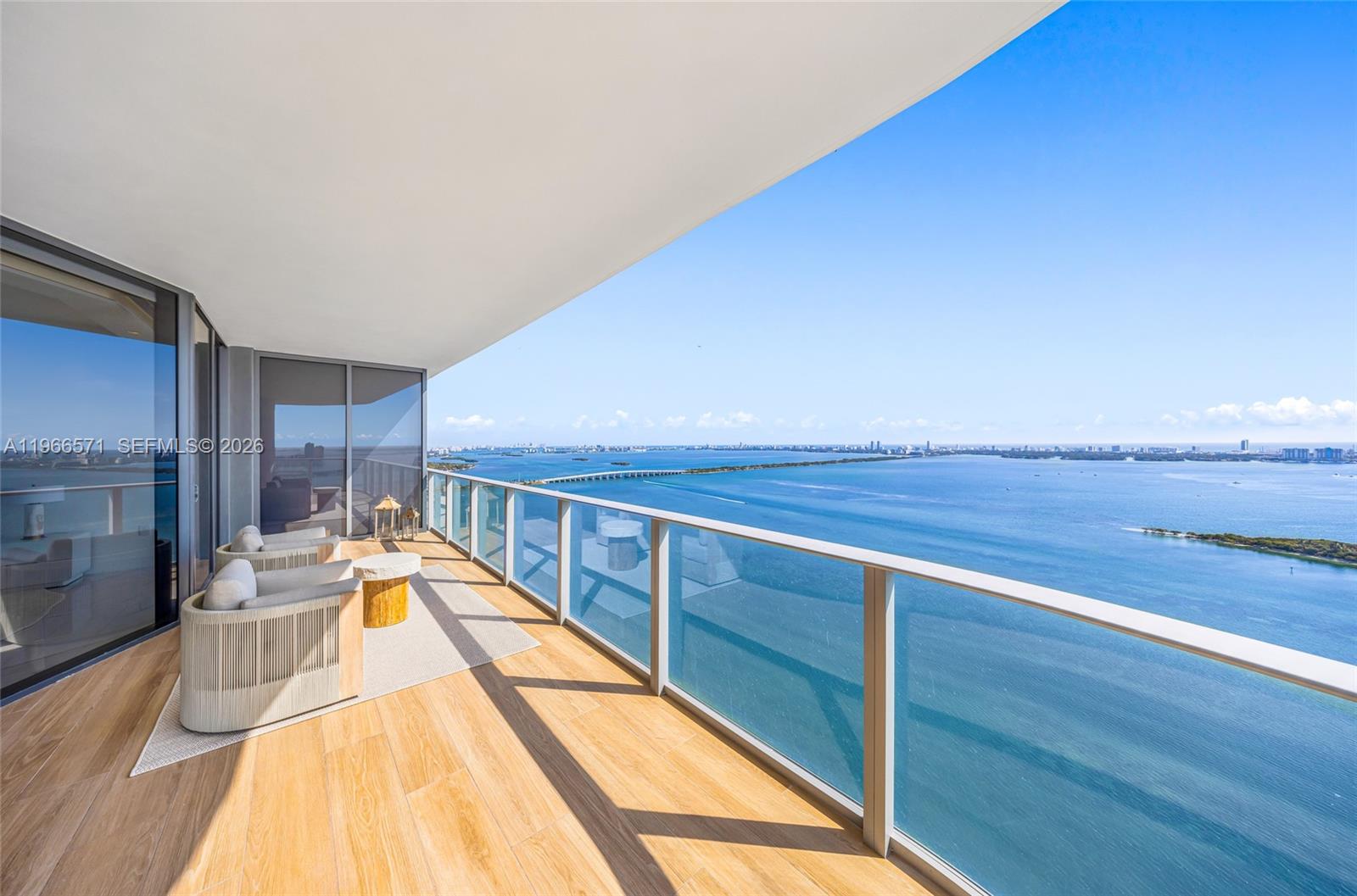 700 Northeast 24th Street, Unit 4007 Miami, FL 33137 - Photo 2 of 100 a view of a balcony with an ocean view