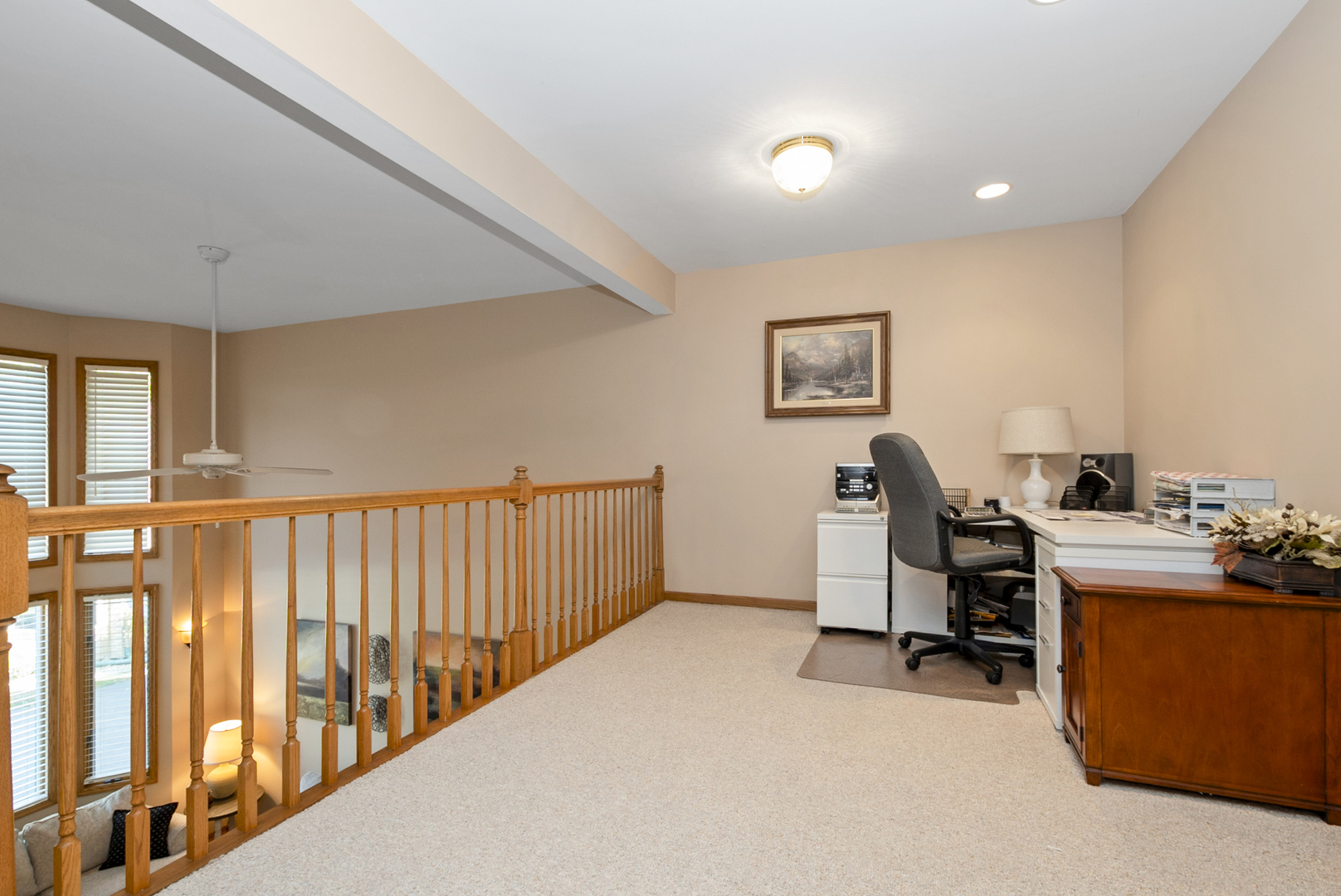 9051 Archer Avenue Willow Springs, IL 60480 - Photo 15 of 30 a view of a workspace with furniture and stairs
