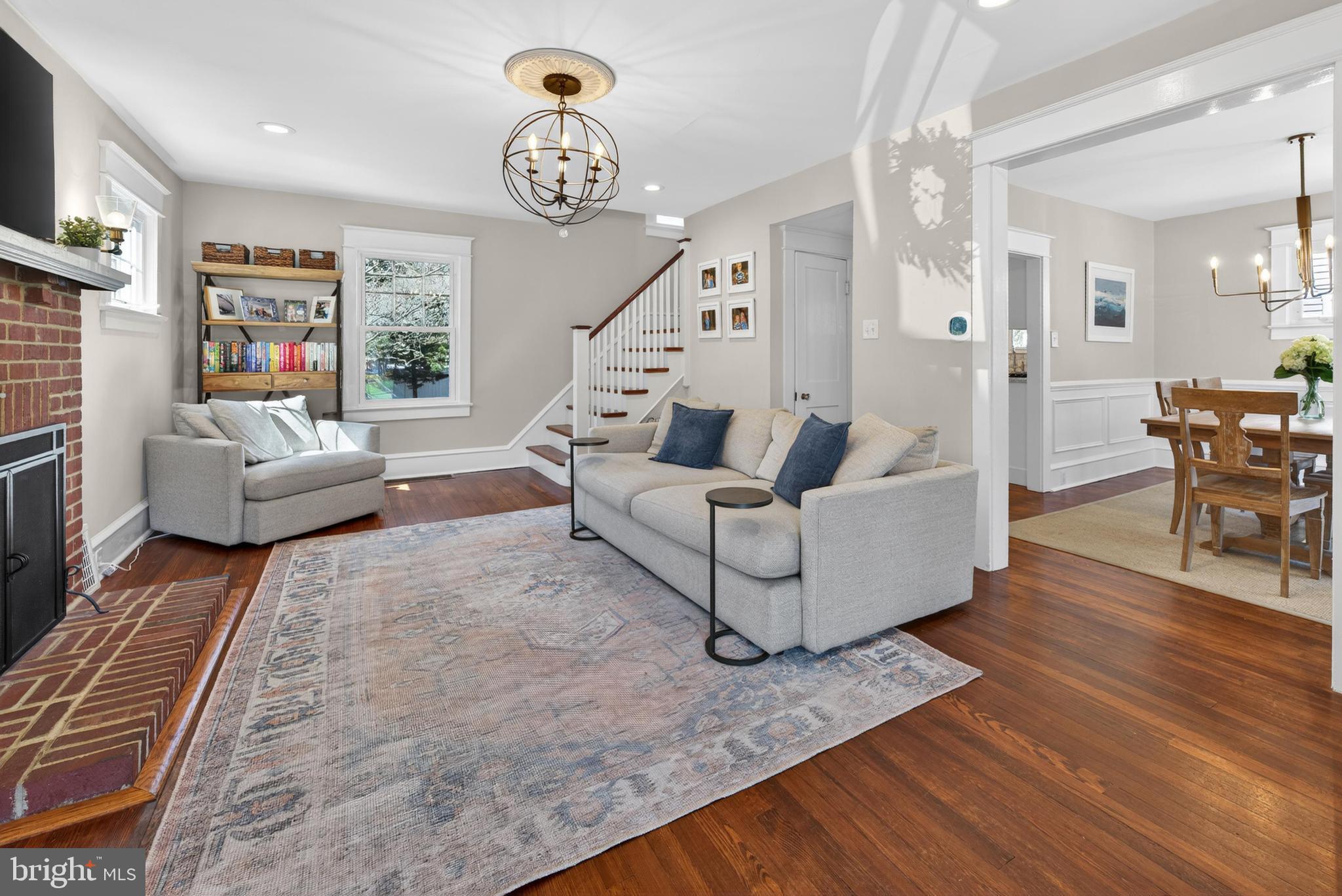 812 Princeton Avenue Haddonfield, NJ 08033 - Photo 3 of 30 a living room with furniture and a wooden floor