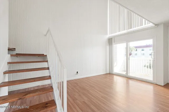 a view of an entryway with staircase