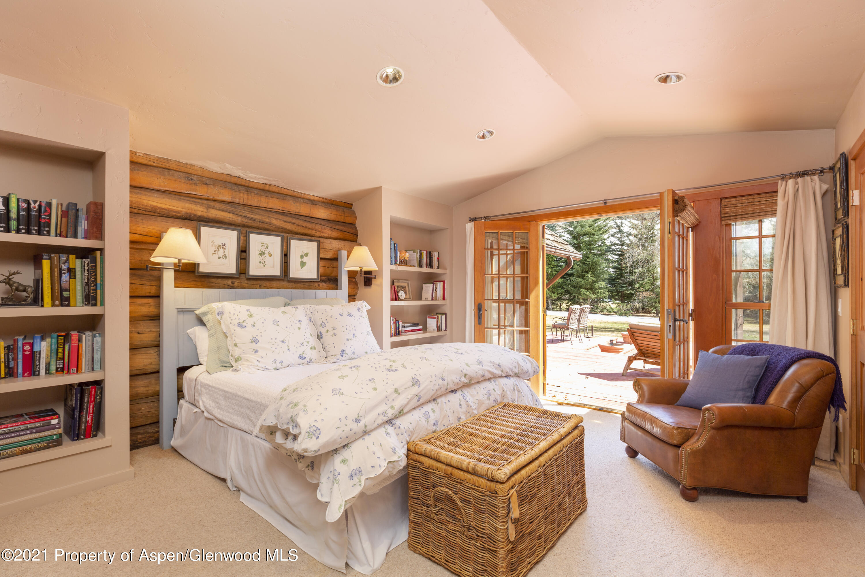 1305 Red Butte Drive Aspen, CO 81611 - Photo 14 of 22 Bedroom 2 with Patio Access