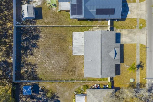 a backyard of a house