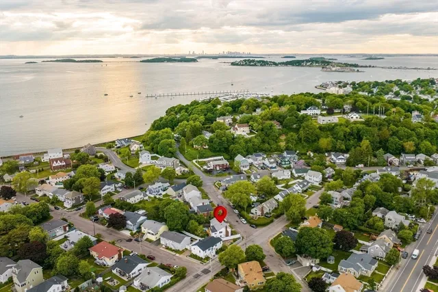 a city view with ocean view