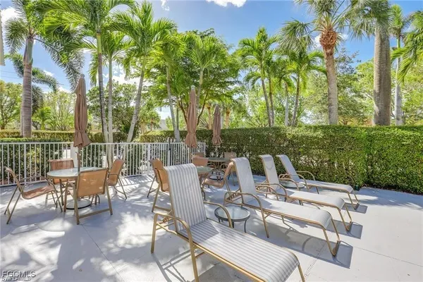 a view of a patio