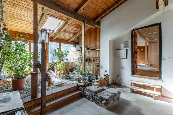 a living room filled with furniture