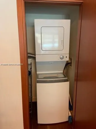 a utility room with a washer and dryer